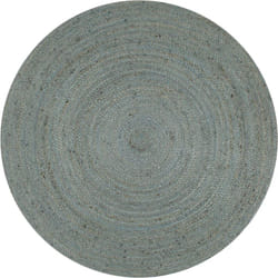 Tapis fait à la main Jute Rond 90 cm Vert olive Vidaxl