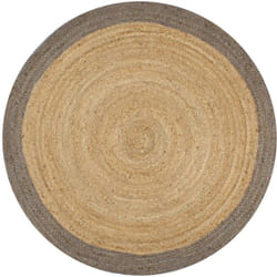 Vidaxl - Tapis fait à la main Jute avec bord gris 150 cm