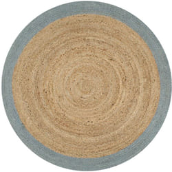 Vidaxl - Tapis fait à la main Jute avec bord vert olive 120 cm