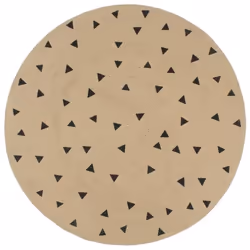 vidaXL Tapis fait à la main Jute avec imprimé à triangles 120 cm - TU