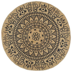 vidaXL Tapis fait à la main Jute avec imprimé bleu foncé 120 cm - TU