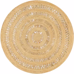 Description générale Donnez à votre intérieur une touche naturelle avec notre tapis de jute tressée. Fabriqué à la main par d ...