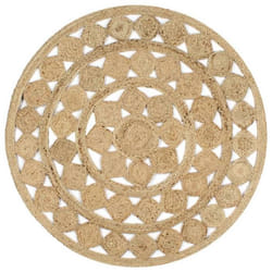 vidaXL Tapis fait à la main Jute tressée 120 cm - TU