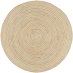 Vidaxl - Tapis fait à la main Jute avec design de spirale Blanc 90 cm