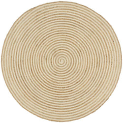 Vidaxl - Tapis fait à la main Jute avec design de spirale Blanc 120 cm
