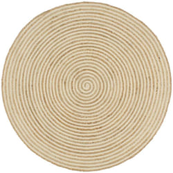 Vidaxl - Tapis fait à la main Jute avec design de spirale Blanc 150 cm