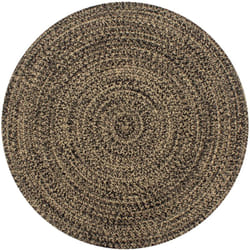 vidaXL Tapis fait à la main Jute Noir et naturel 120 cm