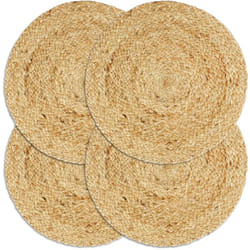 Vidaxl - Napperons 4 pcs Naturel Plain 38 cm Rond Jute