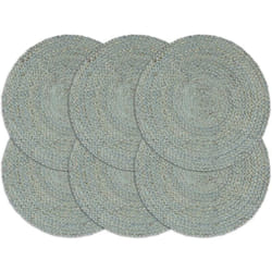 Vidaxl - Napperons 6 pcs Vert olive Plain 38 cm Rond Jute