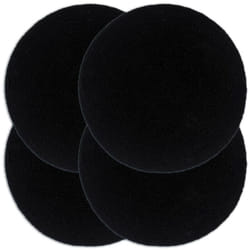 Vidaxl - Napperons 4 pcs Noir Plain 38 cm Rond Coton