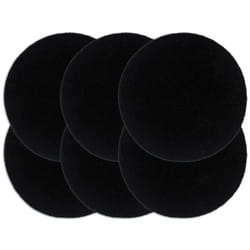 Vidaxl - Napperons 6 pcs Noir Plain 38 cm Rond Coton