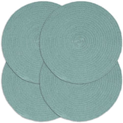Vidaxl - Napperons 4 pcs Vert Plain 38 cm Rond Coton