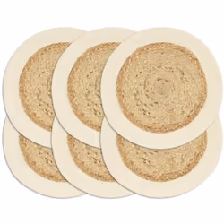 Nos napperons tissés à la main ajouteront un élément unique à votre cuisine. Fabriqués en 70% jute et 30% coton, ces napperon ...