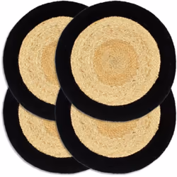 Nos napperons tissés à la main ajouteront un élément unique à votre cuisine. Fabriqués en 70% jute et 30% coton, ces napperon ...