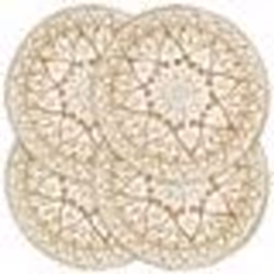 vidaXL Napperons 4 pcs Blanc 38 cm Rond Jute - TU