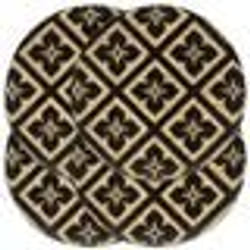 vidaXL Napperons 4 pcs Noir 38 cm Rond Jute - TU