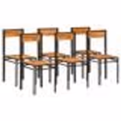 vidaXL Chaises à manger lot de 6 bois d'acacia massif