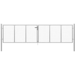 Vidaxl - Porte de jardin Acier galvanisé 415x150 cm Argenté