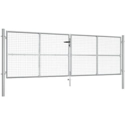 Vidaxl - Porte de jardin Acier galvanisé 415x175 cm Argenté