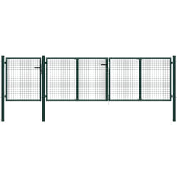 Portail de jardin Acier 400 x 75 cm Vert