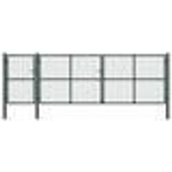 vidaXL Portail de jardin Acier 500 x 150 cm Vert - TU