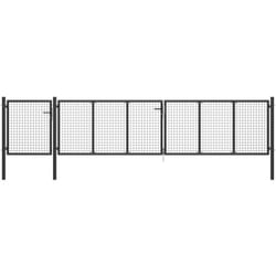 vidaXL Portail de jardin Acier 500 x 75 cm Anthracite - TU