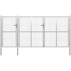 Vidaxl - Portail de jardin Acier 400 x 150 cm Argenté
