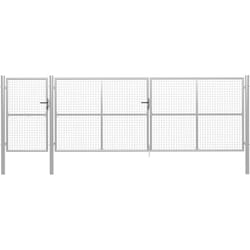 Portillon Acier 500 x 125 cm Argenté vidaXL