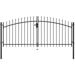 Vidaxl - Double portail avec haut sous forme de lance 300 x 150 cm