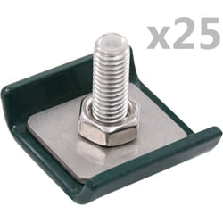 Vidaxl - Ensemble de 25 connecteurs de tapis de grille Vert