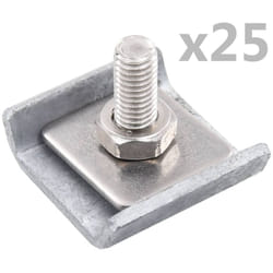 Vidaxl - Ensemble de 25 connecteurs de tapis de grille Argenté