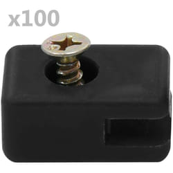 Vidaxl - Ensemble de 100 supports de fil de clôture avec vis Anthracite