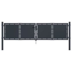 vidaXL Portail de jardin Acier 300 x 100 cm Anthracite - TU