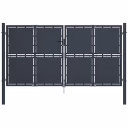 Description générale Notre portail de clôture en acier est idéal pour sécuriser l'entrée de votre jardin ou patio. Sa constru ...