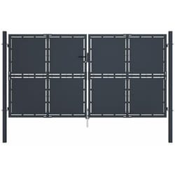 vidaXL Portail de jardin Acier 300 x 175 cm Anthracite - TU