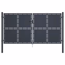 vidaXL Portail de jardin Acier 300 x 200 cm Anthracite - TU