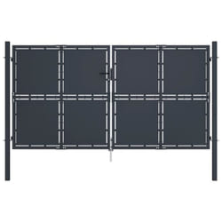 vidaXL Portail de jardin Acier 300 x 200 cm Anthracite - TU
