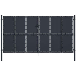 vidaXL Portail de jardin Acier 400 x 175 cm Anthracite - TU