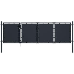 vidaXL Portail de jardin Acier 350x100 cm Anthracite - TU