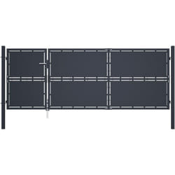 Vidaxl - Portail de jardin Acier 350 x 125 cm Anthracite