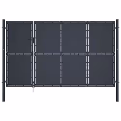 vidaXL Portail de jardin Acier 350 x 200 cm Anthracite - TU