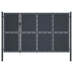 vidaXL Portail de jardin Acier 350 x 200 cm Anthracite - TU