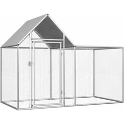Poulailler 2 x 1 x 1,5 m Acier galvanisé Vidaxl