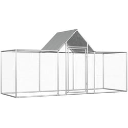 Poulailler 3 x 1 x 1,5 m Acier galvanisé Vidaxl
