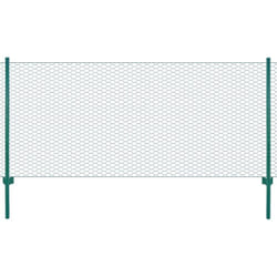 Vidaxl - Clôture en grillage métallique avec poteaux Acier 25x0,5 m Vert