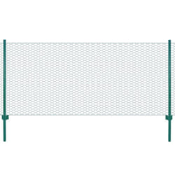 Vidaxl - Clôture en grillage métallique avec poteaux Acier 25x1 m Vert