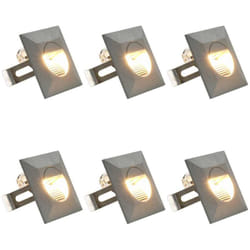 Vidaxl - Appliques murales led d'extérieur 6 pcs 5 w Argenté Carré