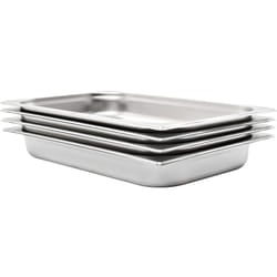 vidaXL Récipients Gastronorm 4 pcs GN 1/1 65 mm Acier inoxydable