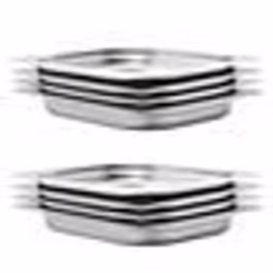 vidaXL Récipients Gastronorm 8 pcs GN 1/2 40 mm Acier inoxydable