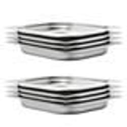vidaXL Récipients Gastronorm 8 pcs GN 1/2 40 mm Acier inoxydable